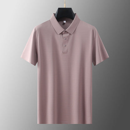 Cool Breathable Silk Polo Shirt