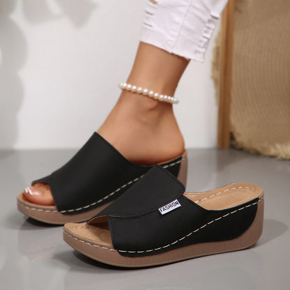 Comfortable Women's Wedge Sandals with Cushion Insole