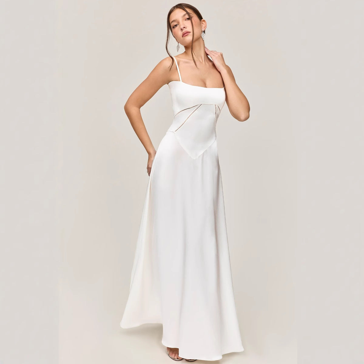 Feminine Fit and Flare Lace Midi Dress - Nocini