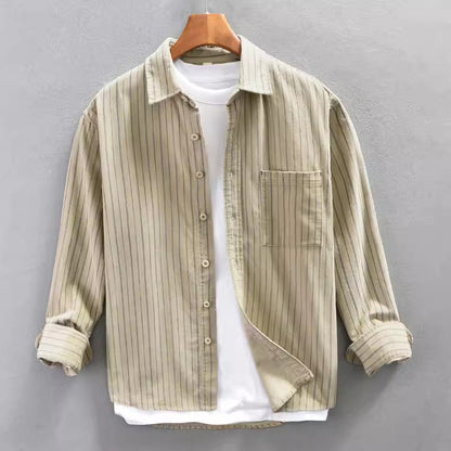 Casual Striped Cotton Shirt for Men - Nocini