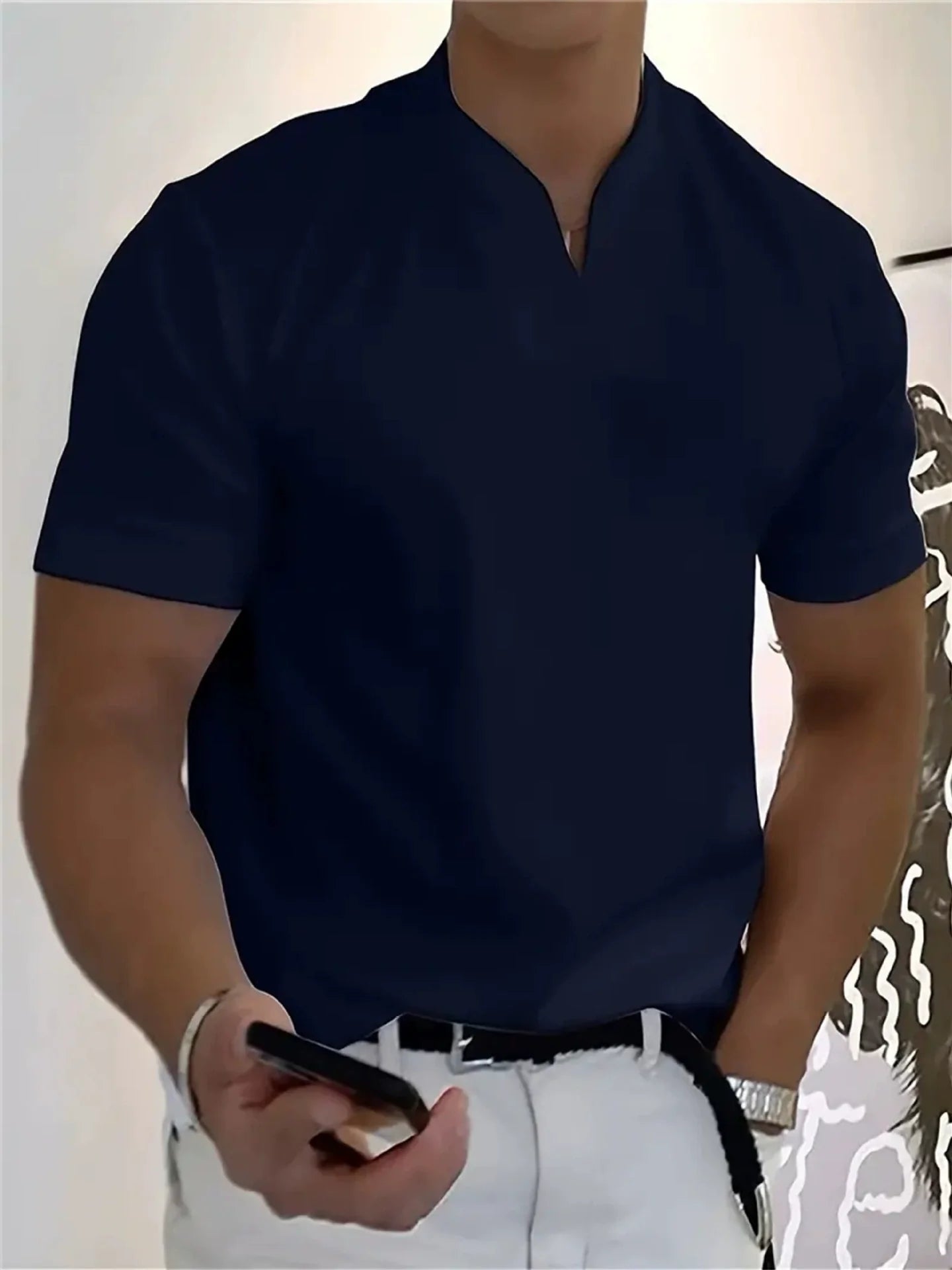 Men's Slim Fit Short Sleeve Casual Shirt - Nocini
