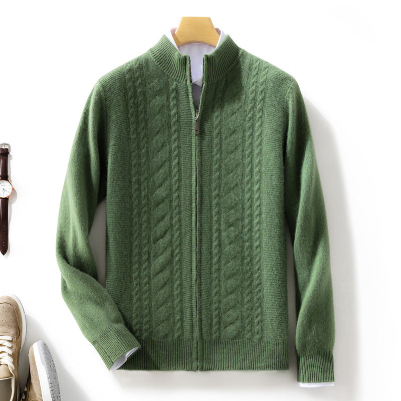 Soft Zip Up Merino Wool Sweater