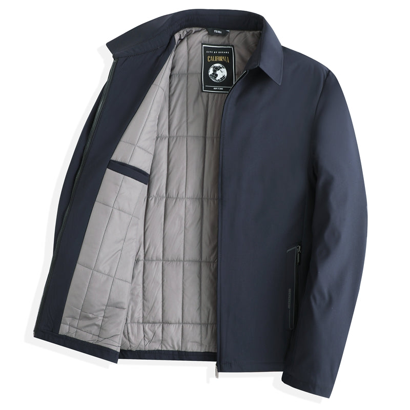 Regular Fit Quilted Mens Zip Jacket - Nocini
