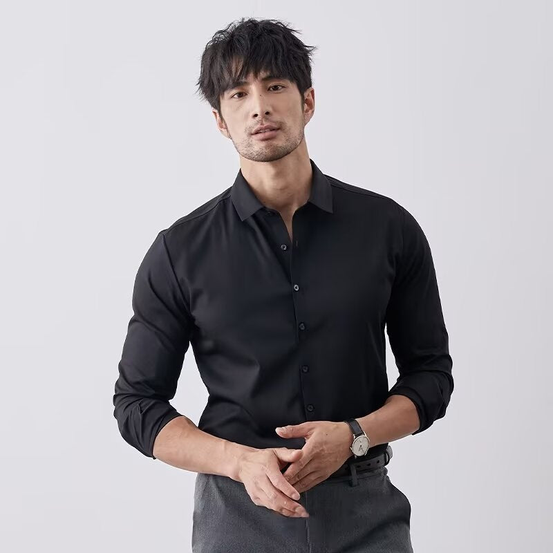 Slim Fit Men's Dress Shirt in Soft Formal Fabric