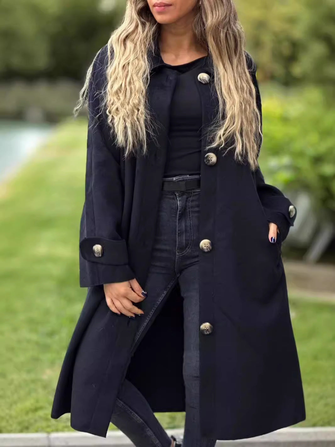 Casual Women's Oversized Button Coat