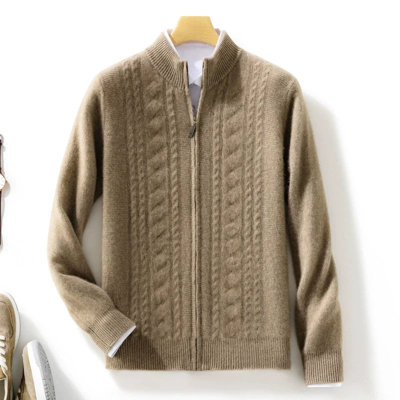 Soft Zip Up Merino Wool Sweater