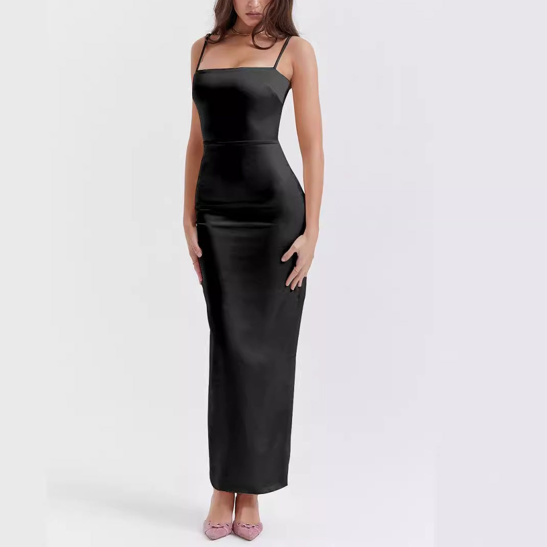 Women's Elegant Strap Maxi Dress - Nocini