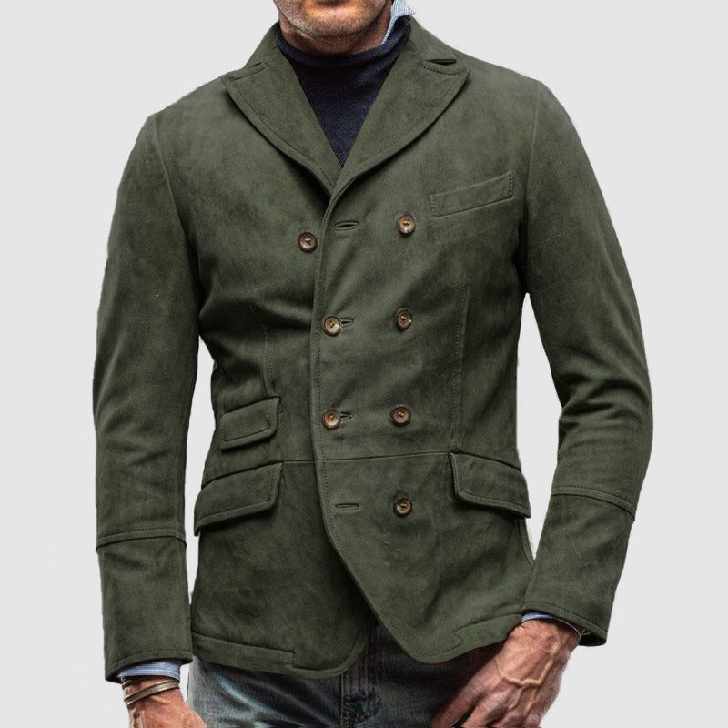 Slim Fit Men's Double Breasted Jacket