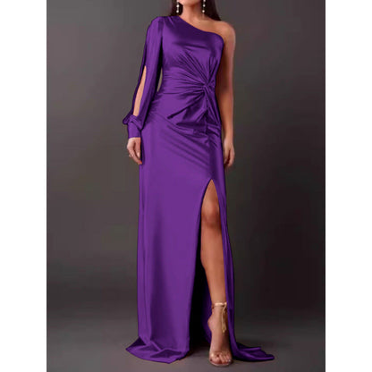 Elegant Women's Maxi One Shoulder Dress