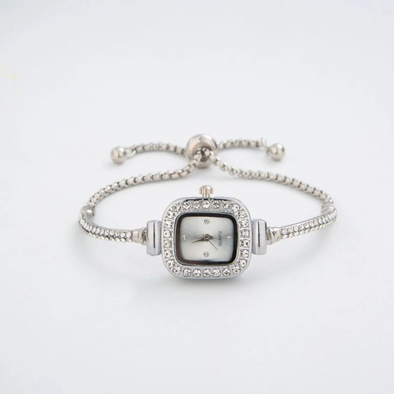 Elegant Crystal Accent Bangle Watch
