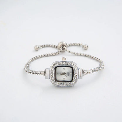 Elegant Crystal Accent Bangle Watch