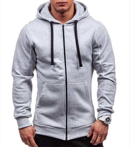 Classic Zip Up Mens Hooded Jacket