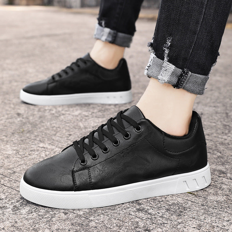 Men's Classic Low Top Lace Leather Sneakers