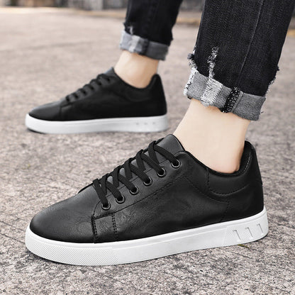 Men's Classic Low Top Lace Leather Sneakers