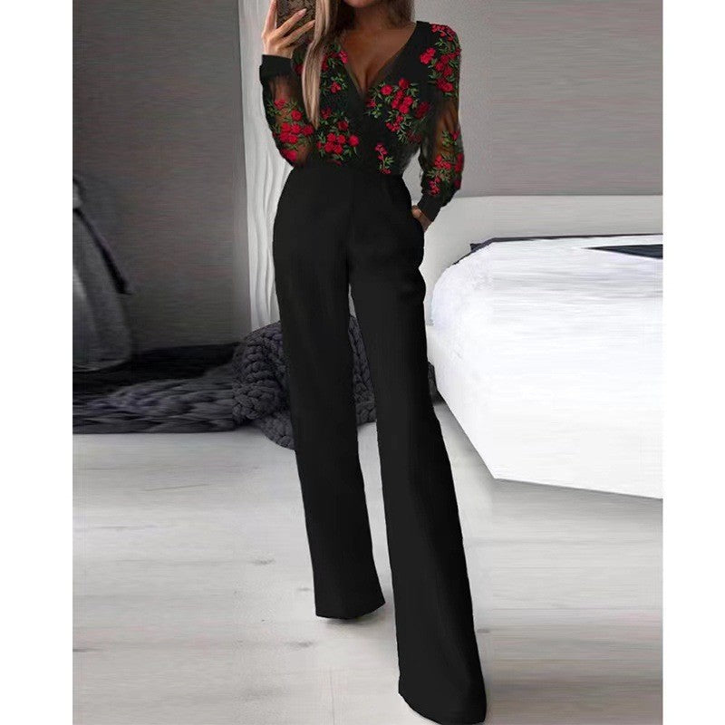 Women's Strapless Wide Leg Jumpsuit Elegant Style