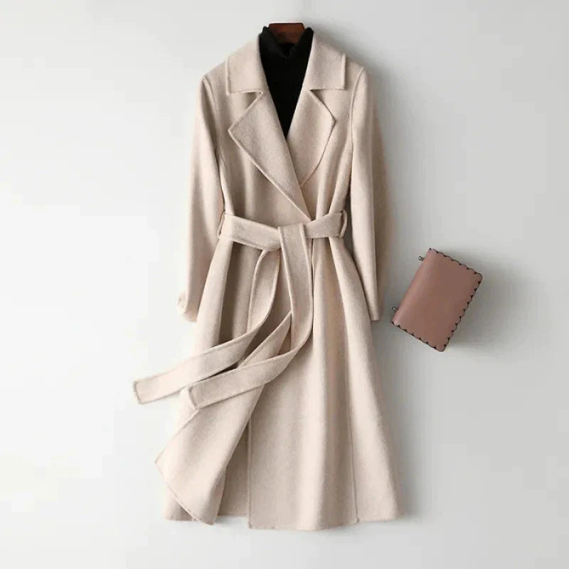 Warm Fitted Long Winter Coat for Women
