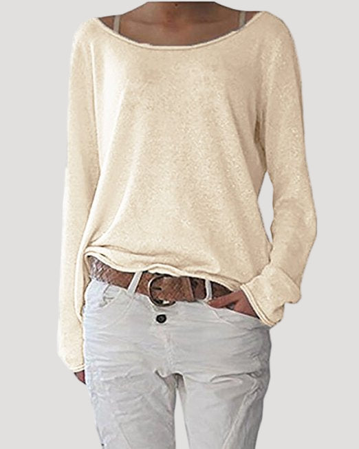 Relaxed Fit Off Shoulder Women's Blouse