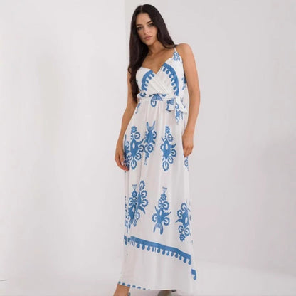 Loose Fit V-Neck Summer Dress - Nocini