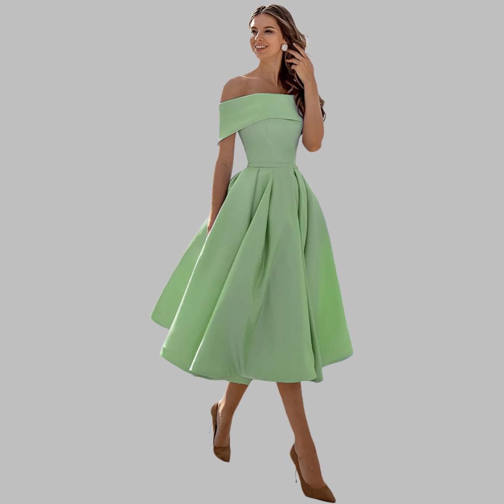 Chic Strapless Silk Formal Evening Dress