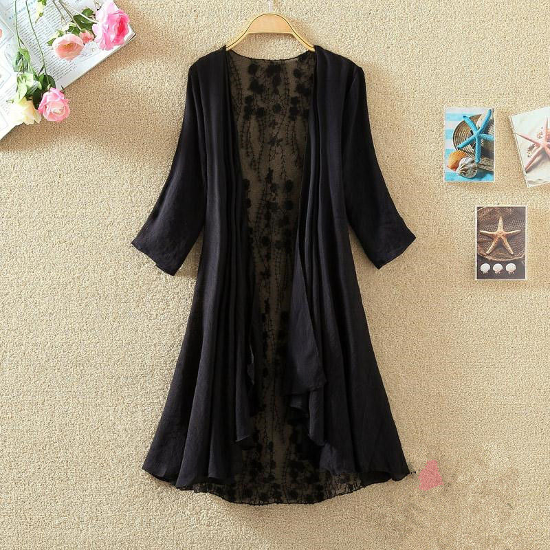 Soft Women's Open Front Lace Cardigan Sweater