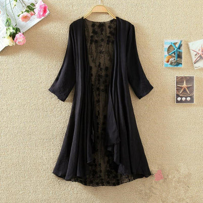 Soft Women's Open Front Lace Cardigan Sweater