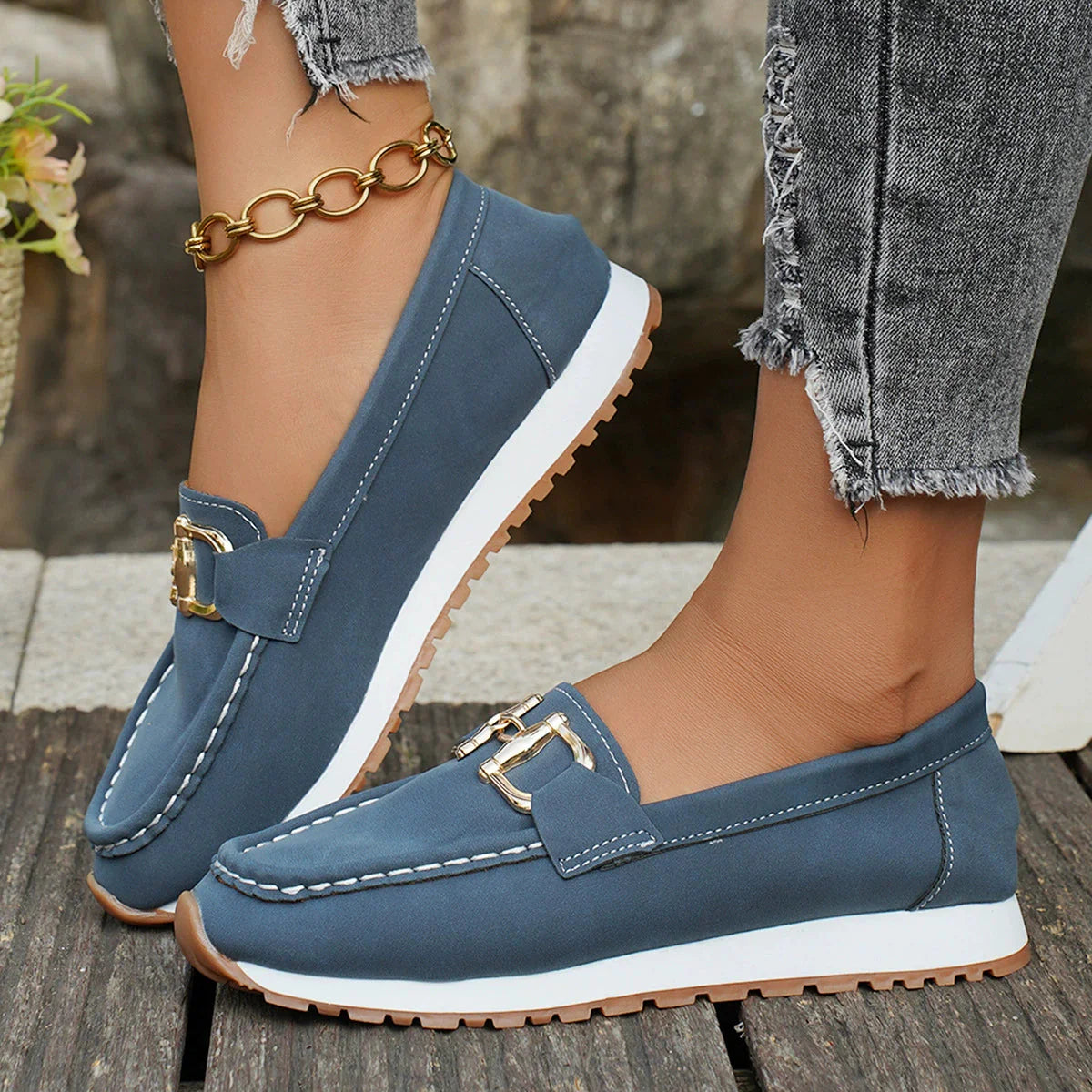 Soft Leather Women's Loafers - Comfortable Slip On Shoes