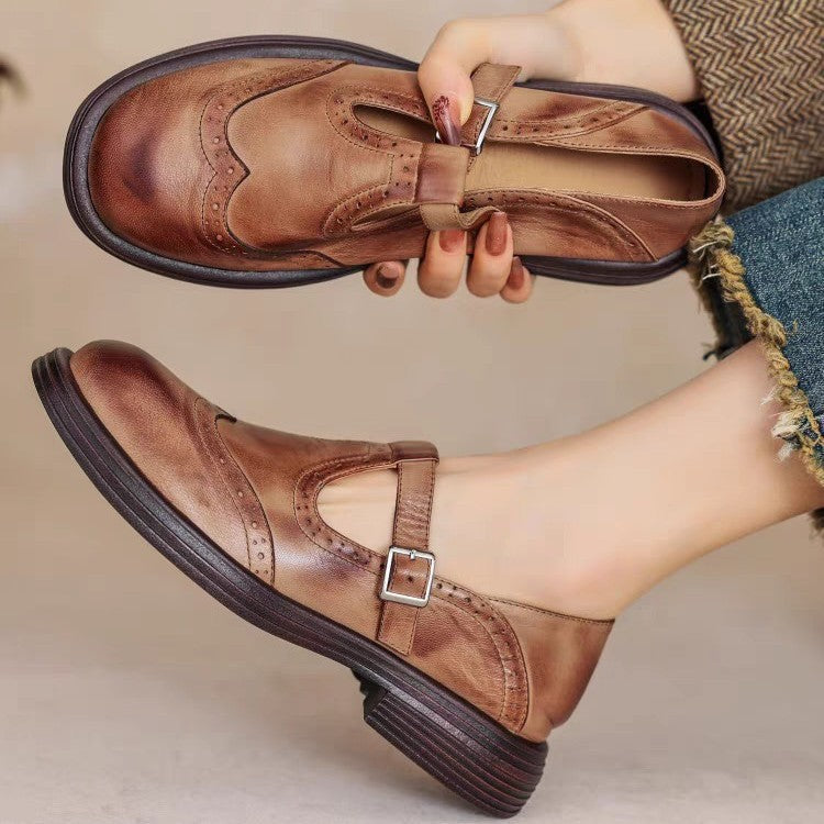 Comfortable Low Heel Ankle Strap Mary Jane Shoes for Women
