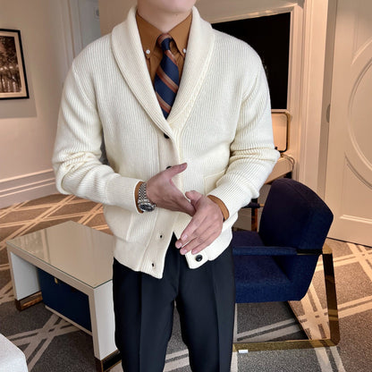 Casual Men's Open Front Cardigan Sweater - Nocini
