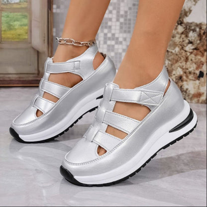 Comfortable Wedge Sandals for Women with Cutout Detail