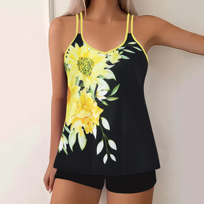 Comfortable Women's Tankini Swimsuit with Boyshorts