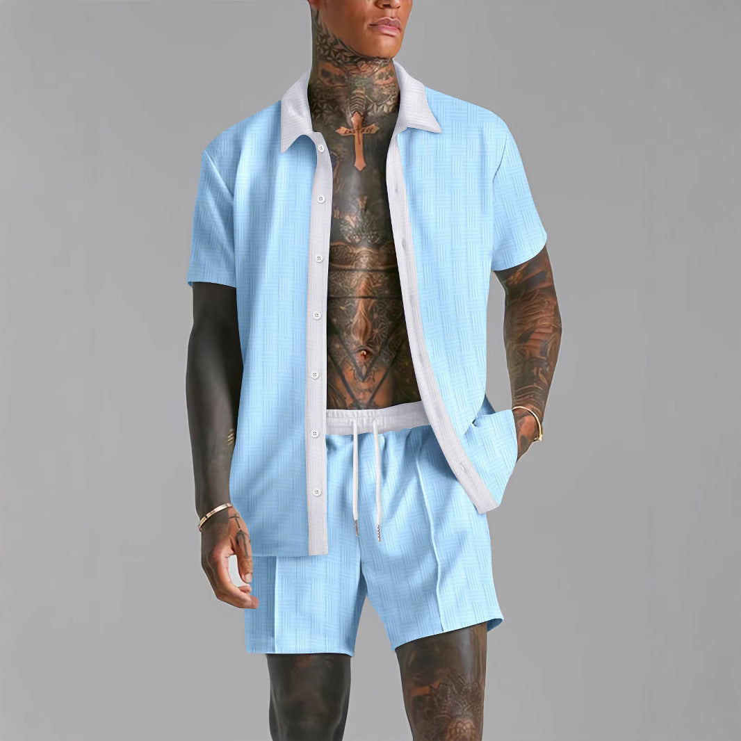 Men's Casual Shorts and Shirt Set – Loose Fit – Lightweight Fabric - Nocini