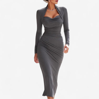 Tailored Long Sleeve Dress - Olytrend