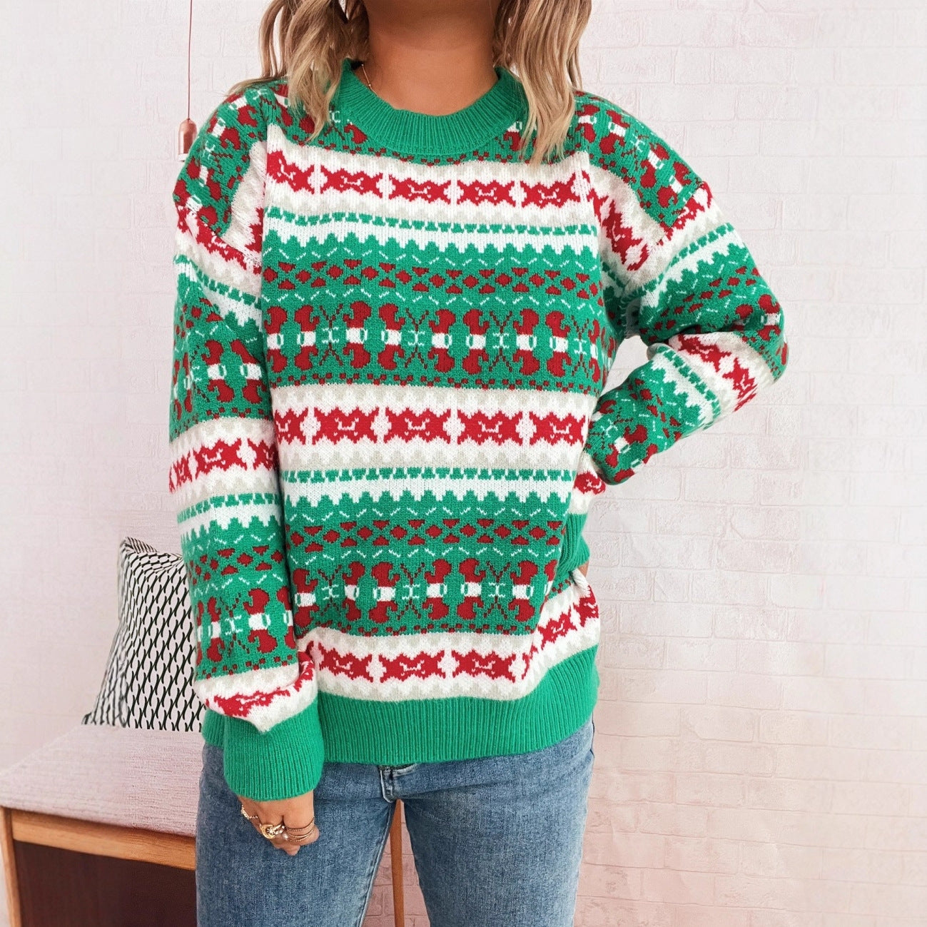 Cozy Holiday Crew Neck Sweater