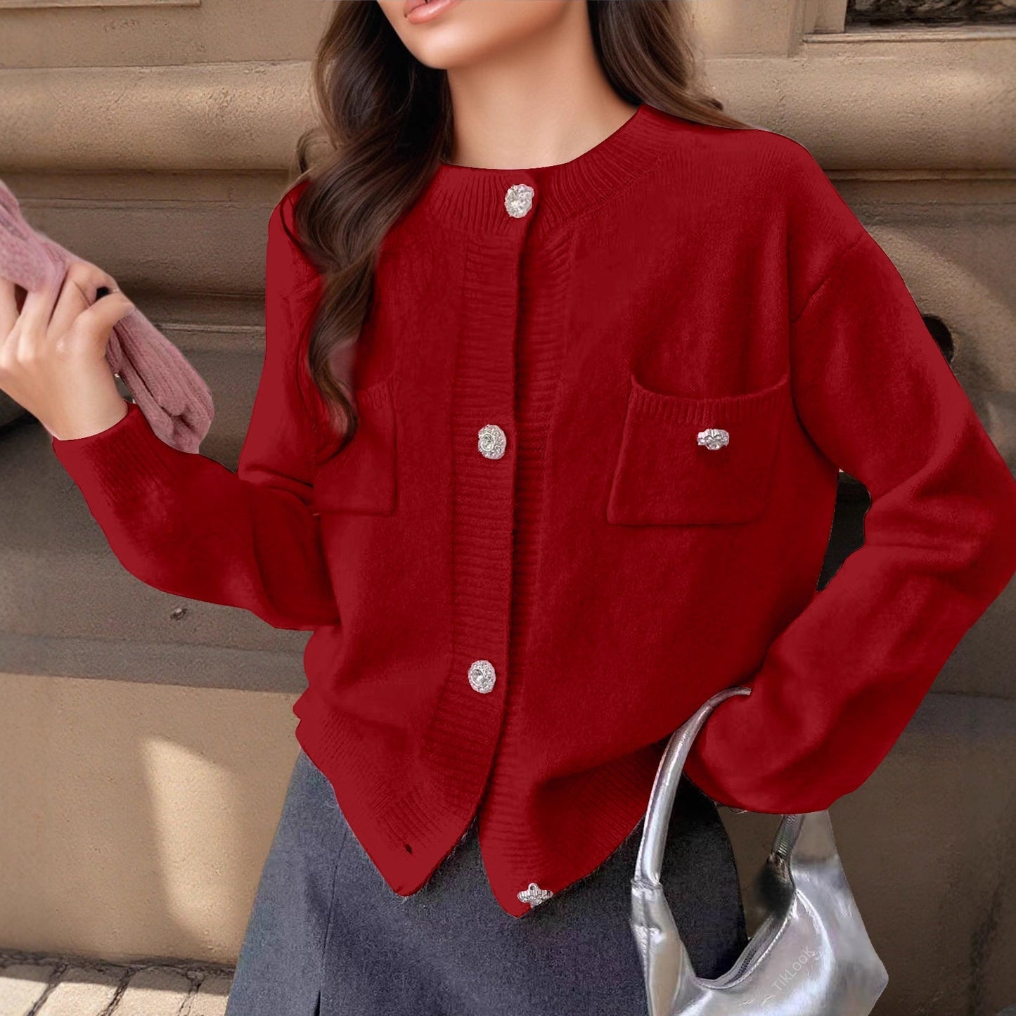 Cozy Women's Wool Cardigan with Button Front