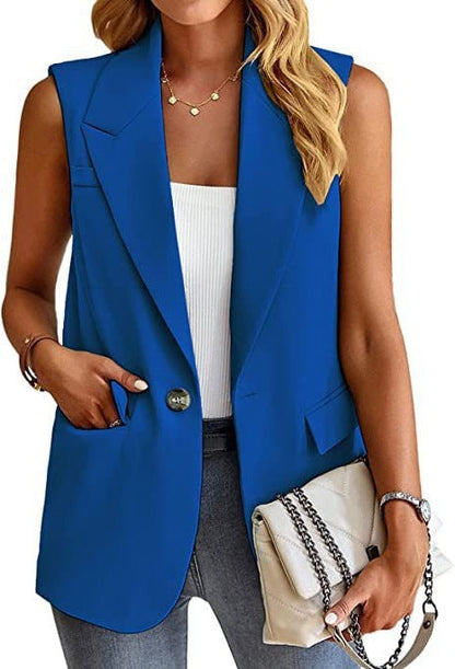 Fitted Women's Sleeveless Blazer Vest