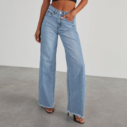 Women's Loose Fit Dark Denim Jeans