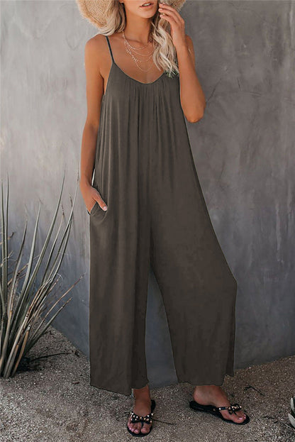 Comfortable Women's Full Length Jumpsuit with Pockets