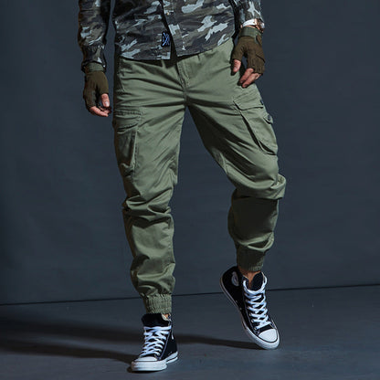 Men's Combat Pants - Relaxed Fit - Durable Cotton - Adjustable Cuffs