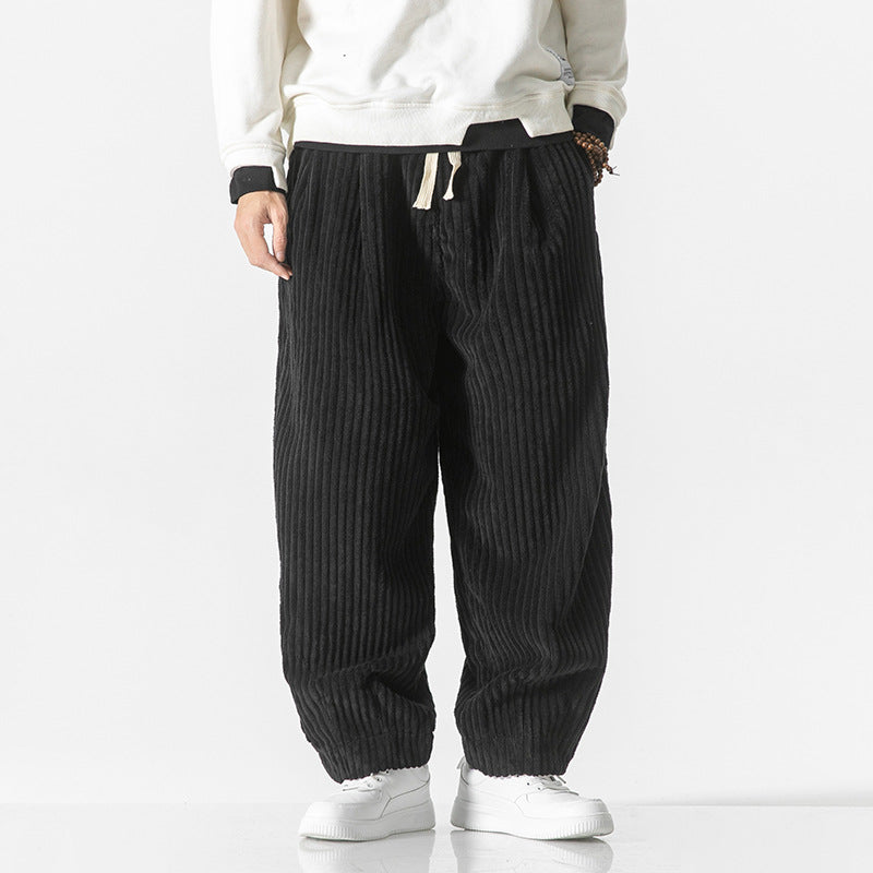 Relaxed Fit Men's Corduroy Casual Pants