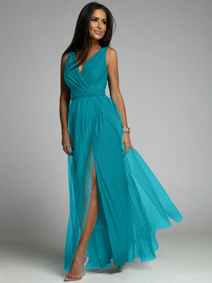 Sexy Women's Party Dress - Tight Fit - Low V Neck