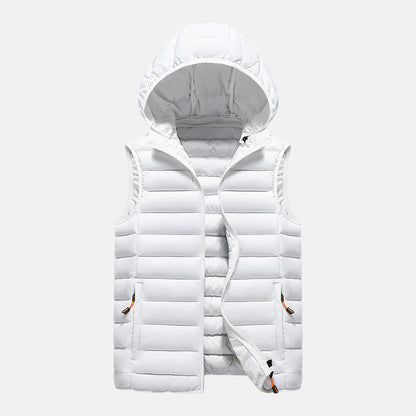 Warm Padded Men's Hooded Vest Jacket