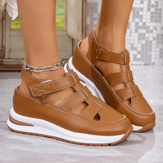 Comfortable Wedge Sandals for Women with Cutout Detail - Nocini