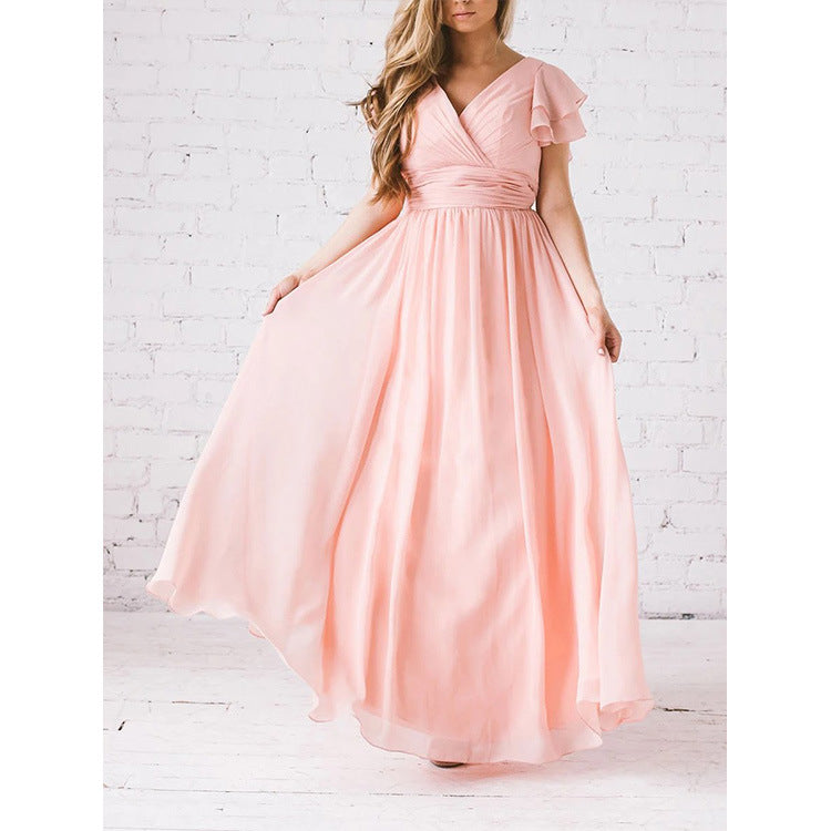 Women's Maxi Dress - Flowy V Neck Summer Dress - Nocini