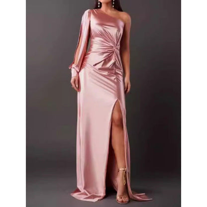 Elegant Women's Maxi One Shoulder Dress