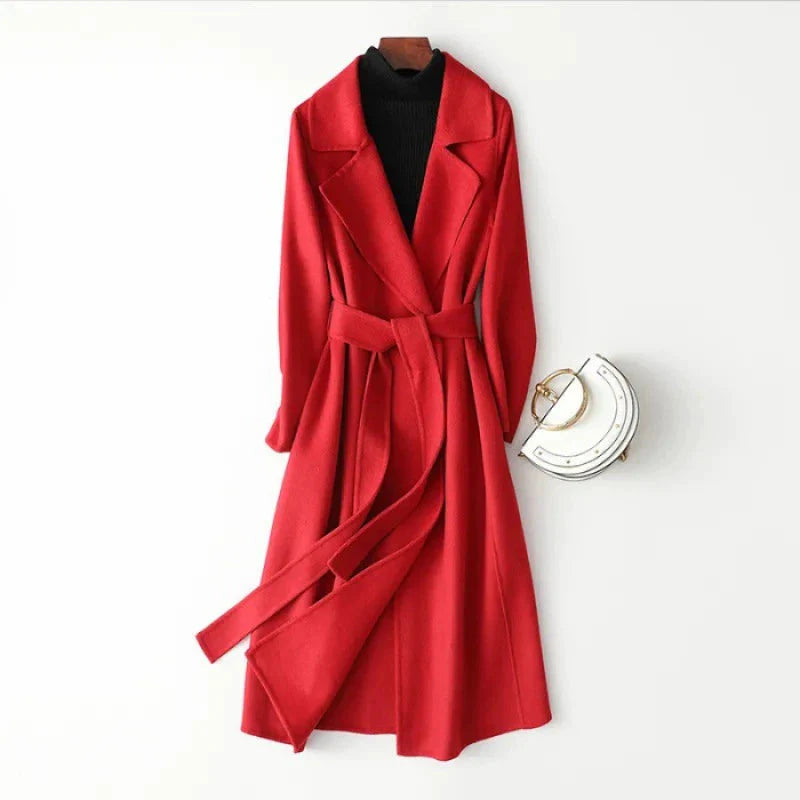 Warm Fitted Long Winter Coat for Women - Nocini