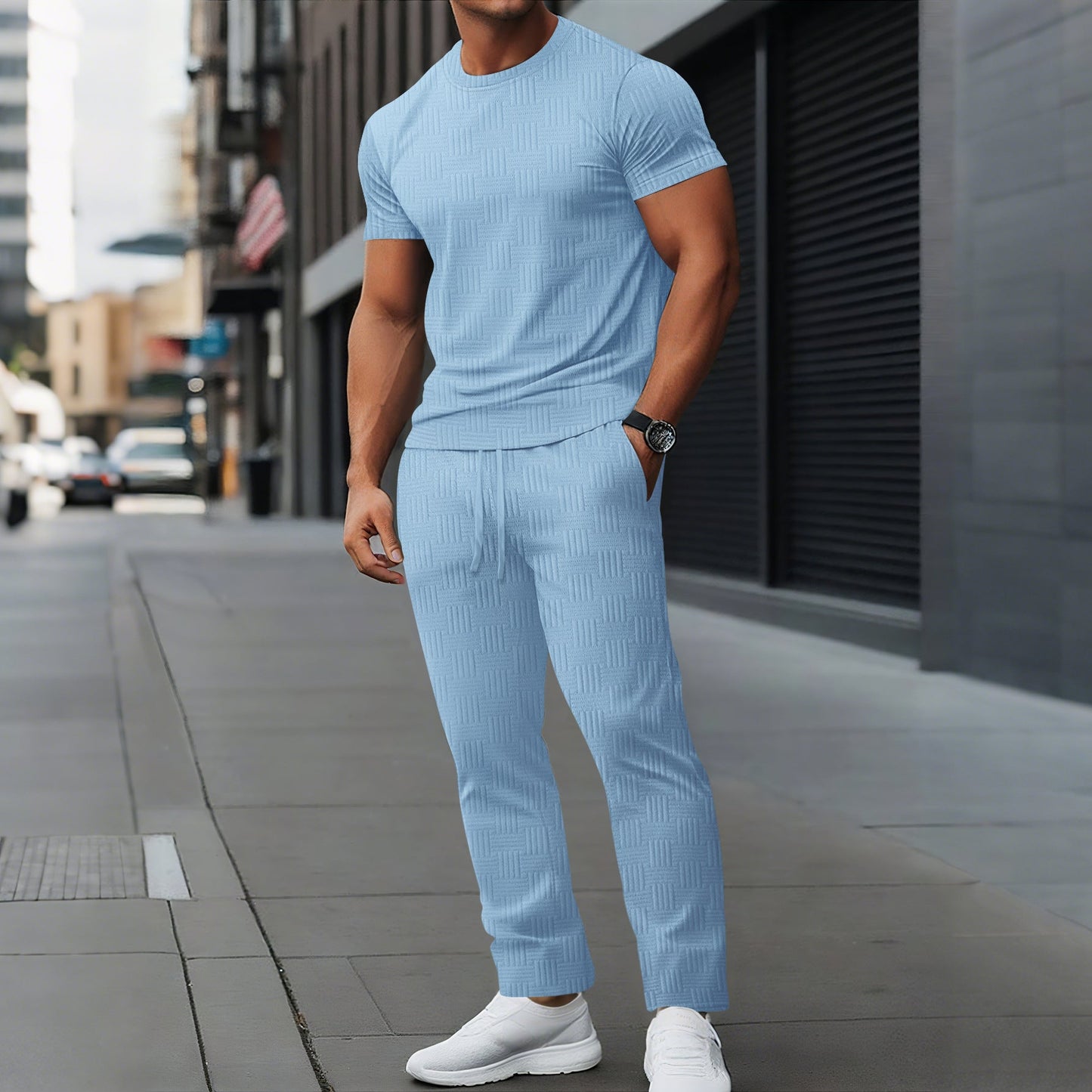 Men's Athletic Wear Set - Fit Slim - Moisture Wicking Fabric