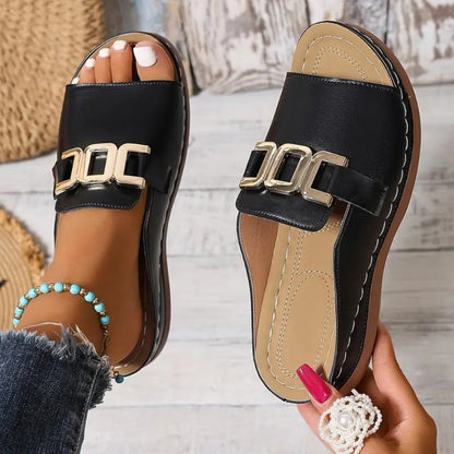 Comfortable Arch Support Summer Wedge Sandals - Olytrend