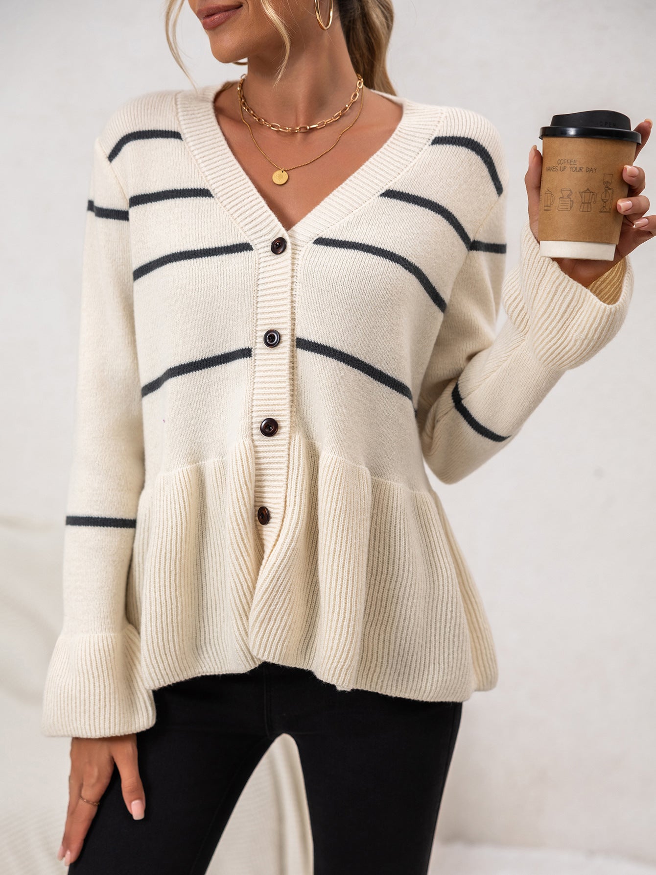 Comfy Casual Stripe Sweater - Nocini