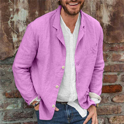 Casual Fit Men's Blazer in Natural Fabric