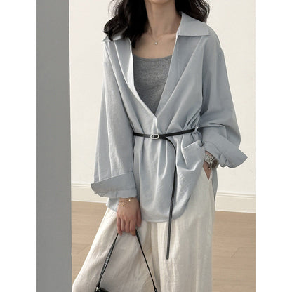 Casual Loose Fit Cotton Blouse for Women